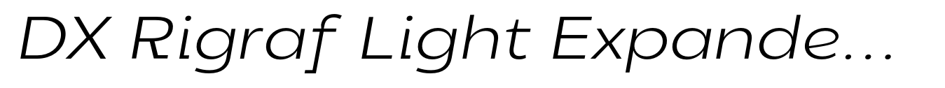 DX Rigraf Light Expanded Italic
